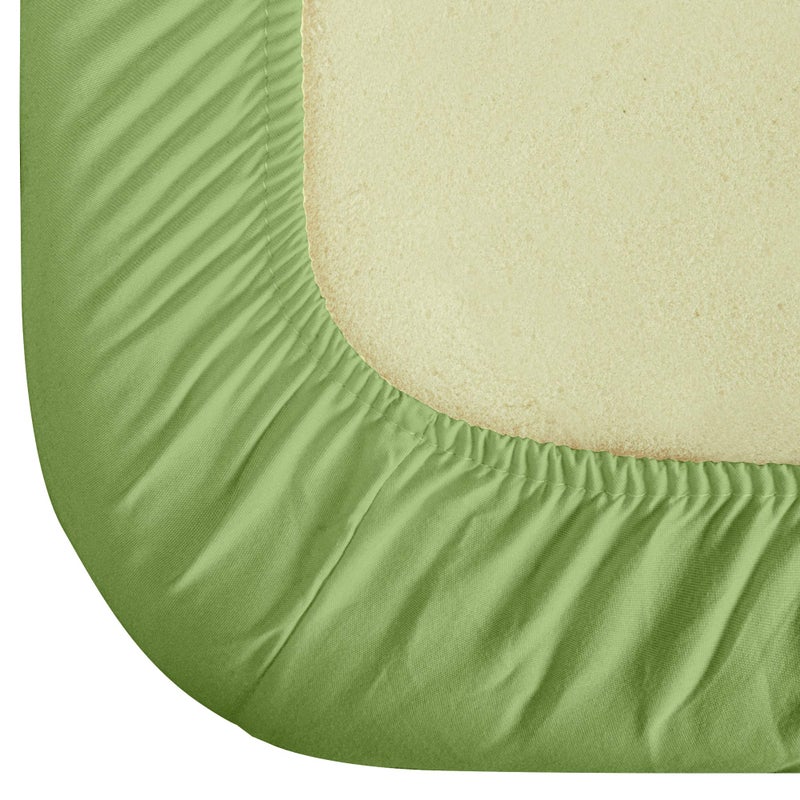 BEDSUM Microfiber 2 Pack Toddler Fitted Crib Sheets, Super Soft and Cozy Baby Sheets for Standard Crib and Toddler Mattresses, 28x52 Inches, Green - Image 4